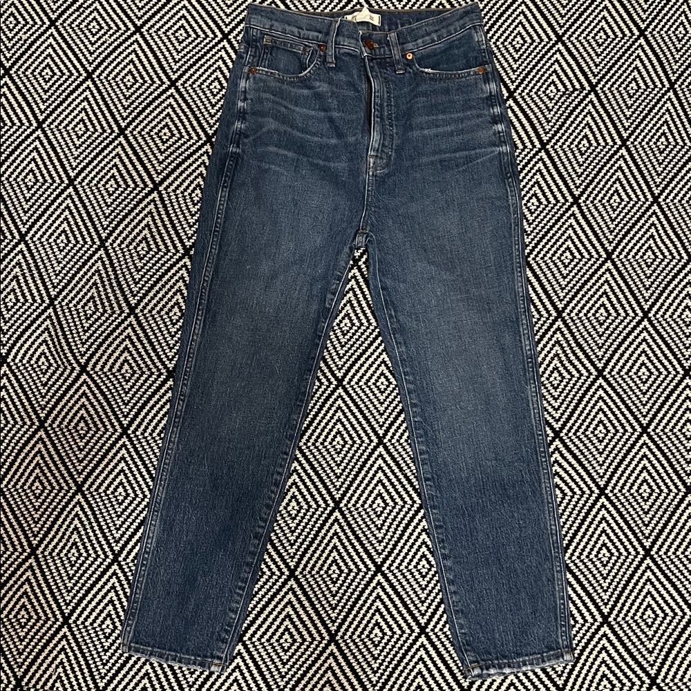 Madewell Women's Stovepipe Leg Jeans in Medium Dark Blue Wash
